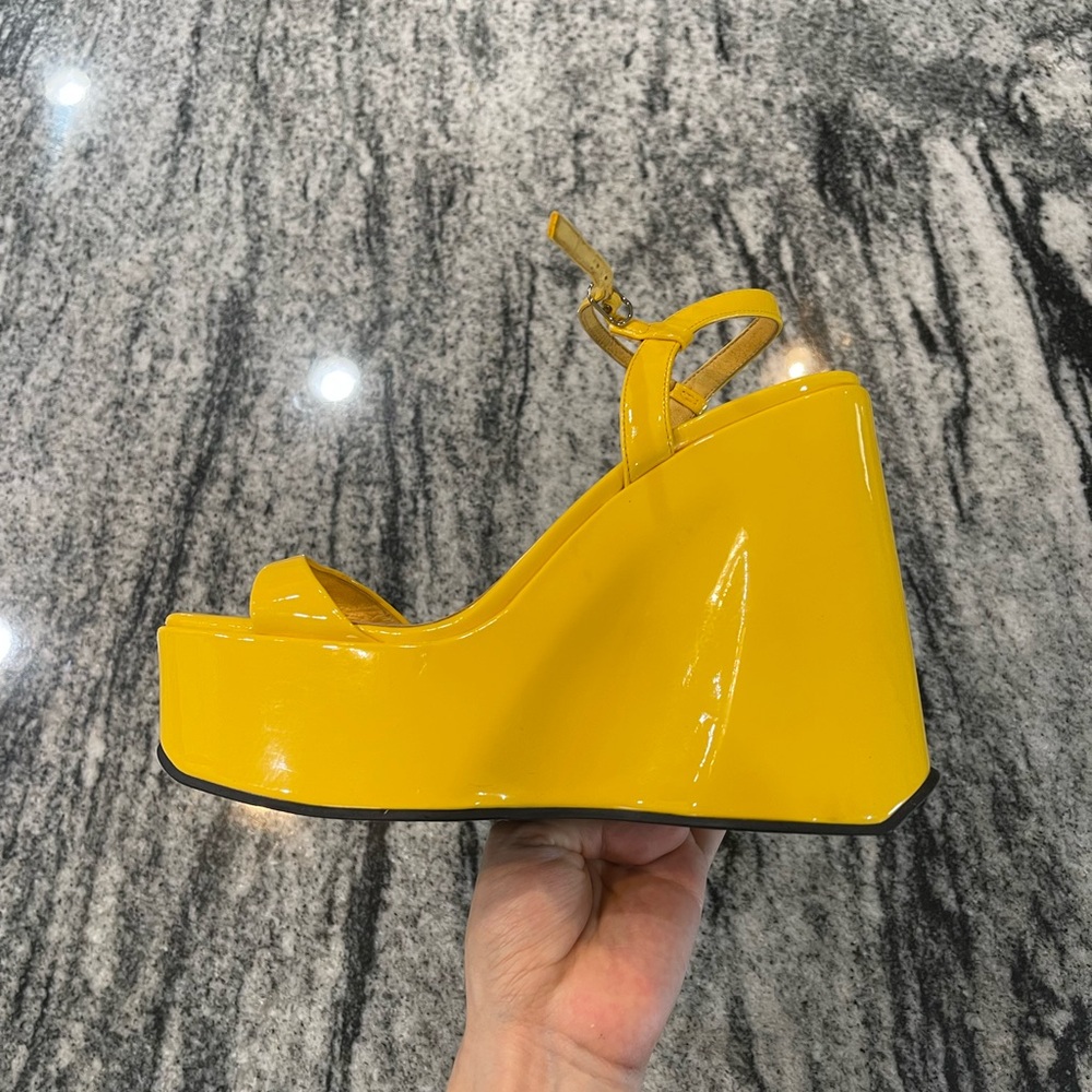 Jeffrey Campbell, yellow wedges heels